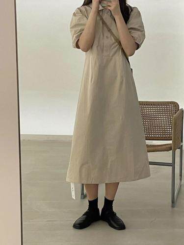 韩系小翻领连衣裙，女装连衣裙，莎纯希