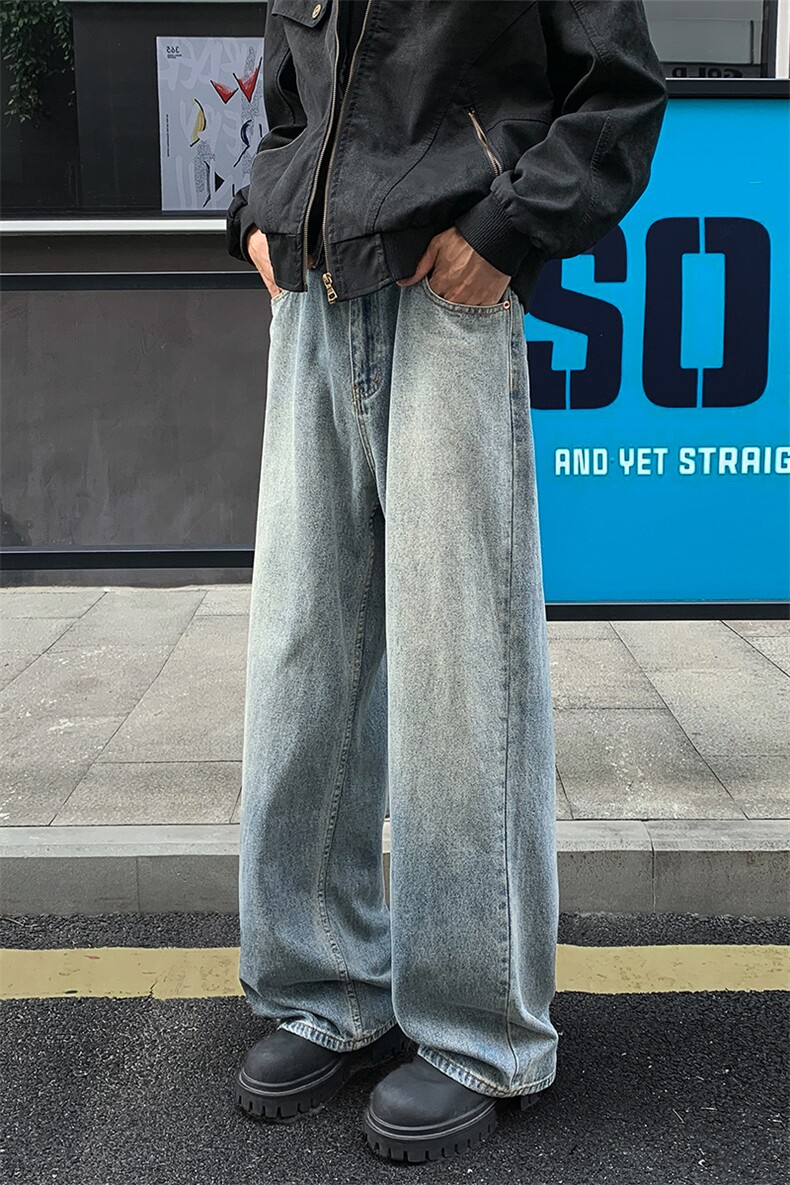 2025秋季新款外景美式直筒刺绣牛仔裤M-5XLGK25945-P50,男装牛仔裤,电商A022