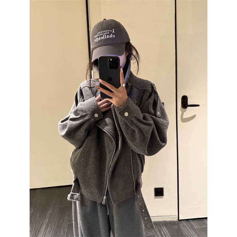 706-1-MN2311-P108现货秋季男士短款夹棉毛呢外套气质加厚外套,女装短外套,星座706-1
