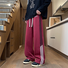 休闲裤男2025春季新款港风华棉复合牛奶丝大码学生卫裤K6098-P45，男装休闲裤，星座214-3