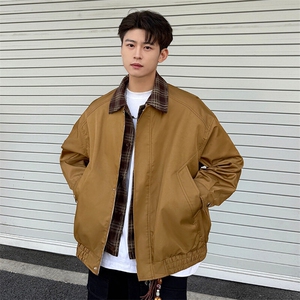 2026春季休闲痞帅工装假两件翻领夹克潮流外套 A436-5002-P70图片