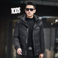 冬季2024加厚羽绒服男高端潮服白鸭绒加厚短款防寒时尚连帽外套，男装羽绒服，钱塘6003（原4033）