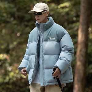 立领棉服字母冬季棉袄冬季灯芯绒棉衣男加厚拼接A266-WMY8623-P75图片