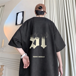 2024夏季新款麂皮绒圆领短袖T恤RT432-特P19控38图片