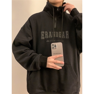 港风 发泡印花卫衣男一字领50%棉50%聚酯纤维X1213-W133-P70图片