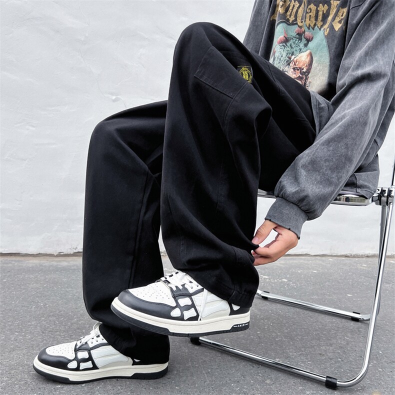 春季工装裤子男士宽松潮牌束脚裤秋季户外美式休闲裤K0134-P40,男装休闲裤,星座308B-1