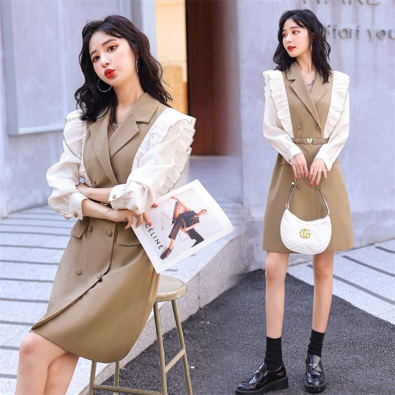 高端精致西装连衣裙女春秋绝美气质高级感2025新款御姐小个子法式图片