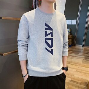 2021春秋新款圆领卫衣男潮ins休闲套头潮流宽松上衣外套DF111T图片