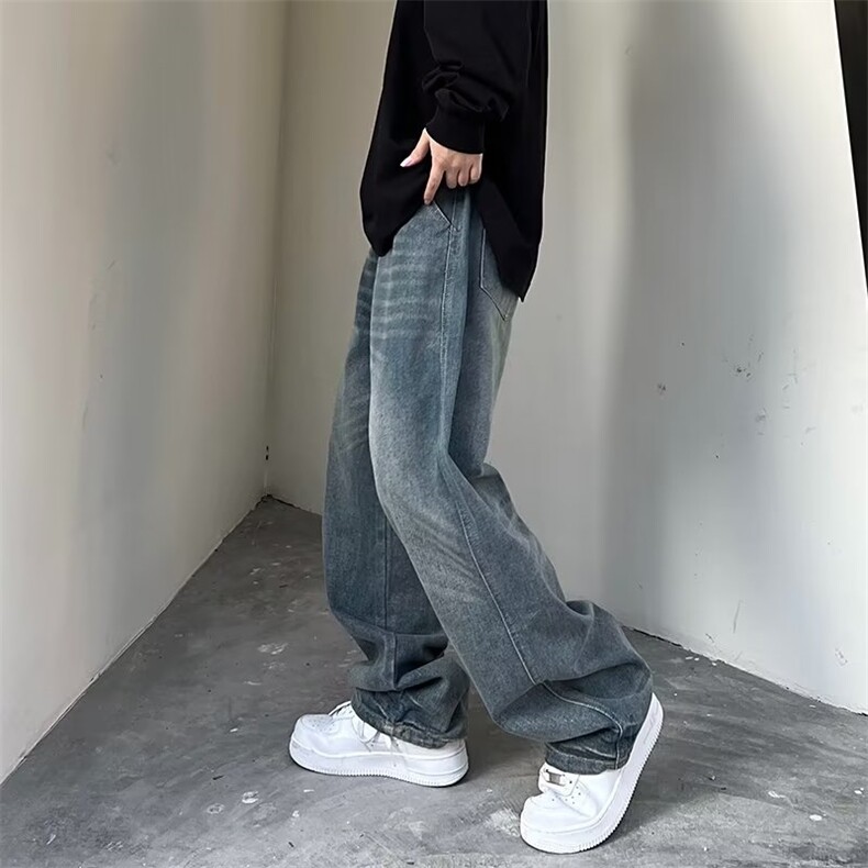 牛仔裤男秋季新款复古工装裤N5093P45,男装牛仔裤,星座1116-2