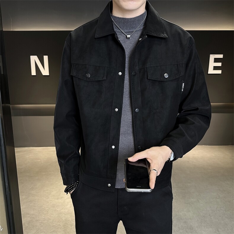 JK506-P1052025秋季新款时尚立领夹克百搭休闲潮流青年外套皮衣，男装皮衣，星座507A（原星座306B-2）