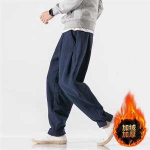 20秋冬大码基础百搭日系加绒加厚运动休闲哈伦裤男风K30/P85