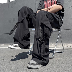 飘带拉链设计感工装休闲裤，-XZ1005-1-货号TTH0018-批5578，男装工装外套，星座1005-1