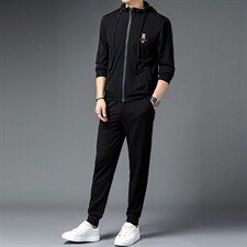 CAG401钱塘2020-2春秋新款时尚休闲百搭中青年男士套装P97，男装休闲套装，钱塘207-2