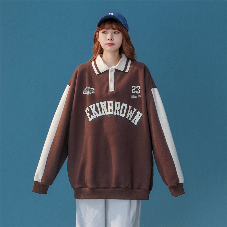 1中性POLO领卫衣情侣女大码M-5XL休闲套头卫衣外套男C7720P55控88，男装Polo衫，星座226-2