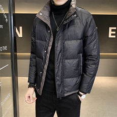 冬季短款立领羽绒服男日系加厚面包服保暖外套Y6626-P195，男装羽绒服，电商A237