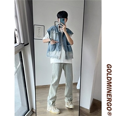牛仔马甲男韩版潮流多口袋高街帅气2024春夏新款ins外套W4878-P49，男装背心/马甲，星座412-3