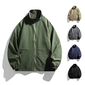 抖音男夹克衫立领拉链开衫冲锋衣外套加大码M-5XL JK8919-P30图片