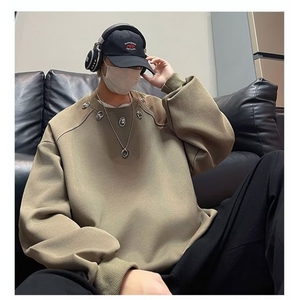 计感卫衣男生硬挺美式复古重磅外套秋季套头卫衣衫 GW12-P38图片