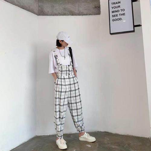 连体裤黑白格，女装连体裤，S·F·R