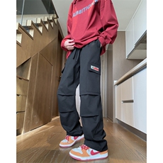 抖音品质春季新款宽松大口袋印花工装裤B315-K24021-p55控78，男装休闲裤，电商B315