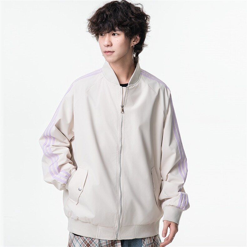 特批光板得物\唯品\抖音二开织带拼接插肩袖夹克G8951P48,男装夹克,电商A247B