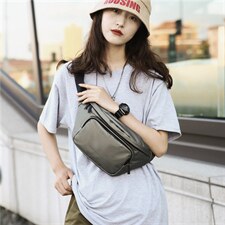 夏季简约多功能运动腰包潮酷工装风斜挎男士户外胸包，鞋类箱包男包，星座510A-2