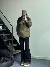 冬装刺绣拼色连帽宽松棉服冲锋衣棉衣外套M2009P125，男装棉衣，电商C323