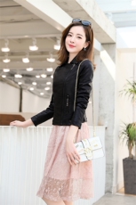 气质水洗皮时尚短款皮衣翻领修身拉链潮流2021年春季，女装皮衣，阿菲诺依