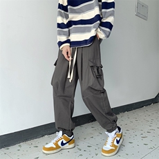 街头高街宽松直筒大口袋高腰hiphop工装裤227-2*K309*P55控78，男装休闲裤，星座227-2