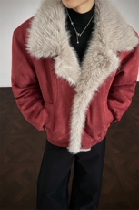 加绒加厚美式高街短款座山雕做旧麂皮棉服5D1198-TP105178，男装棉衣，电商A102
