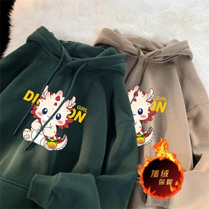 龙年卫衣 冬季美式加绒加厚卫衣外套DL1725常规特P35加绒特40图片
