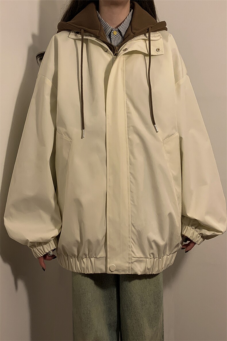 大口袋假两件连帽夹克大码新款夹克外套XZ102B-1-JK2566P75,男装夹克,星座102B-1