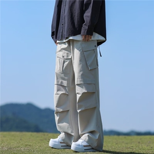 休闲裤男女潮牌高街痞帅宽松直筒多口袋机能工装裤子 KQ125图片