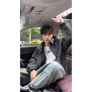 秋季新款皮衣外套男宽松休闲百搭高级感上衣F2472-特价55图片