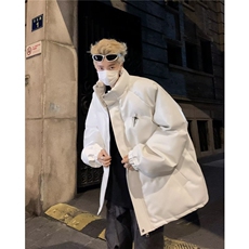 美式潮牌皮棉服男女冬季立领棉衣外套宽松加厚面包服，男装棉衣，星座410-6（原星座1304-1）