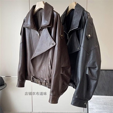 美式高街潮流机车皮衣韩版宽松百搭25新款PU外套-PY1027-网络图，男装皮衣，星座1002-2