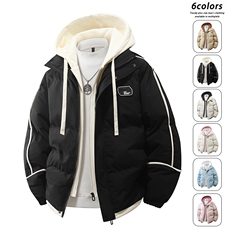 棉服外套2025冬季新款情侣潮牌加厚连帽假两件棉衣MY0888-P82，男装棉衣，星座610（原A335）