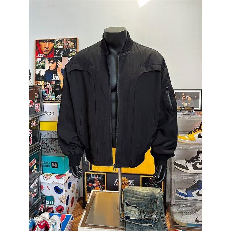 W9428-P68网图现货新款美式复古飞行员夹克时尚工装外套棒球服,男装夹克,星座1608-2