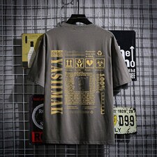 2021夏季新网格挂拍日系大码男已注册卡通印花短袖T恤T1074-P25，男装T恤，电商A001