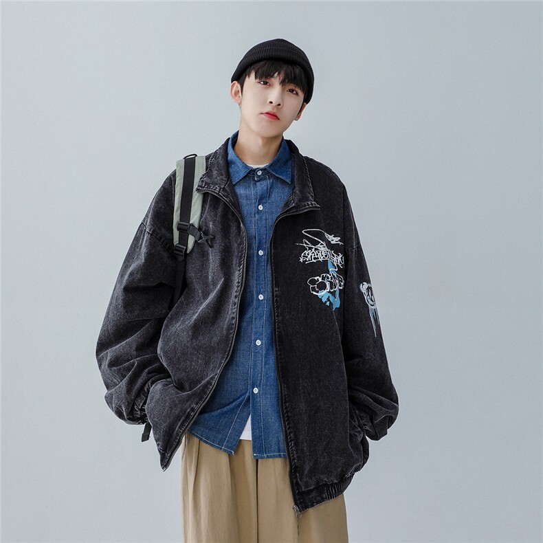 26春季款潮流休闲宽松情侣手绘夹克外套JK9138/P30,男装夹克,星座202
