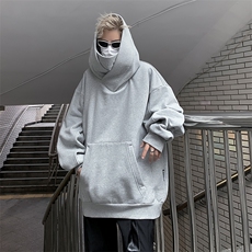 加绒加厚冬款男连帽套头高领卫衣假两件休闲保暖外套WY110P50，男装卫衣，星座1013-1