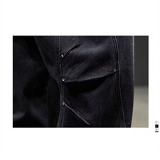 1506/Q89050/P51美式潮牌拼接牛仔裤直筒裤时尚水洗复古休闲长裤，男装牛仔裤，星座1506