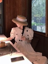 白色泡泡袖公主裙，其它，喜午