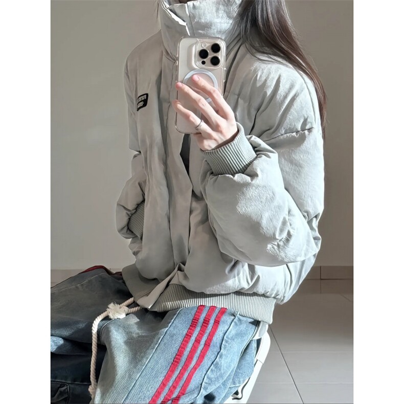 网图现货扎染棉服美式短款面包服男冬季高街廓形棉衣外套P108,男装棉衣,电商C306-1