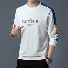 SXL2618秋季新款2023年男士休闲圆领卫衣长袖套头外套时尚T恤P70，男装卫衣，电商B360