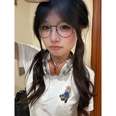 H0943-P35推荐#原版刺绣休闲翻领polo衫新款T恤，女装T恤，星座617A-2
