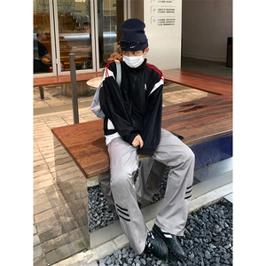 B221 美式ins街头hiphop休闲情侣宽松运动裤子 LK23117-P60 控78图片