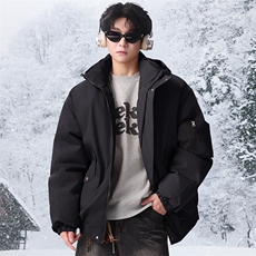 棉服男冬季新款港风宽松连帽棉衣MF9006-P90，男装棉衣，星座214-3