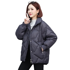 2023冬装新款百搭时尚潮流气质短款休闲小个子棉服外套女，女装棉衣/棉服，丽影随形