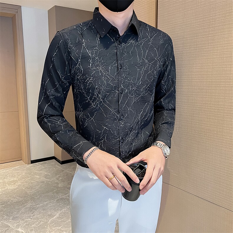 2025社会小伙店主风秋冬长袖衬衫301A-1/CS608/P55,男装衬衫,星座301A-1